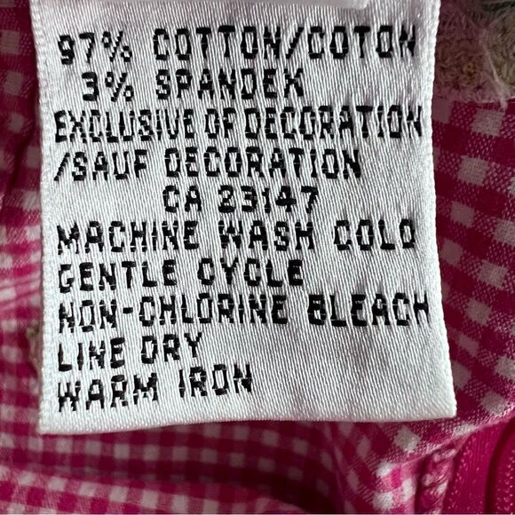 Talbots Petites Vintage Lime Printed Gingham Skirt Size 10P - Picture 6 of 6